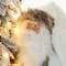 Glitzhome® 4FT Oversized Christmas Woodland Santa with 5FT Lighted Flocked Artificial Christmas Tree